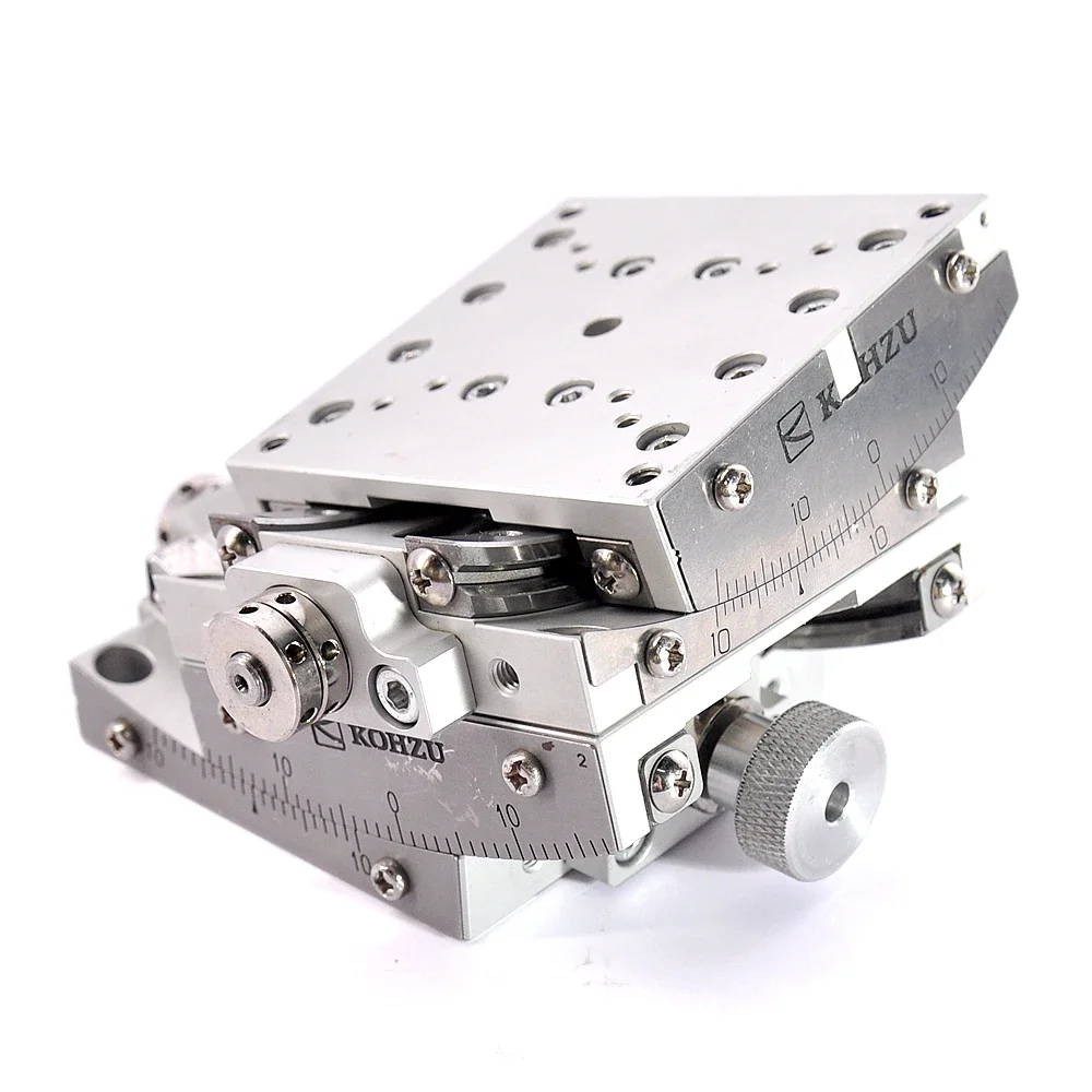 SA07A-RM SA07A-RT KOHZU Hướng Dẫn Sử Dụng Độ Chính Xác Cao Độ Vòng Cung Góc Goniometer Trượt Bàn Nhôm Kích Thước 70*70Mm