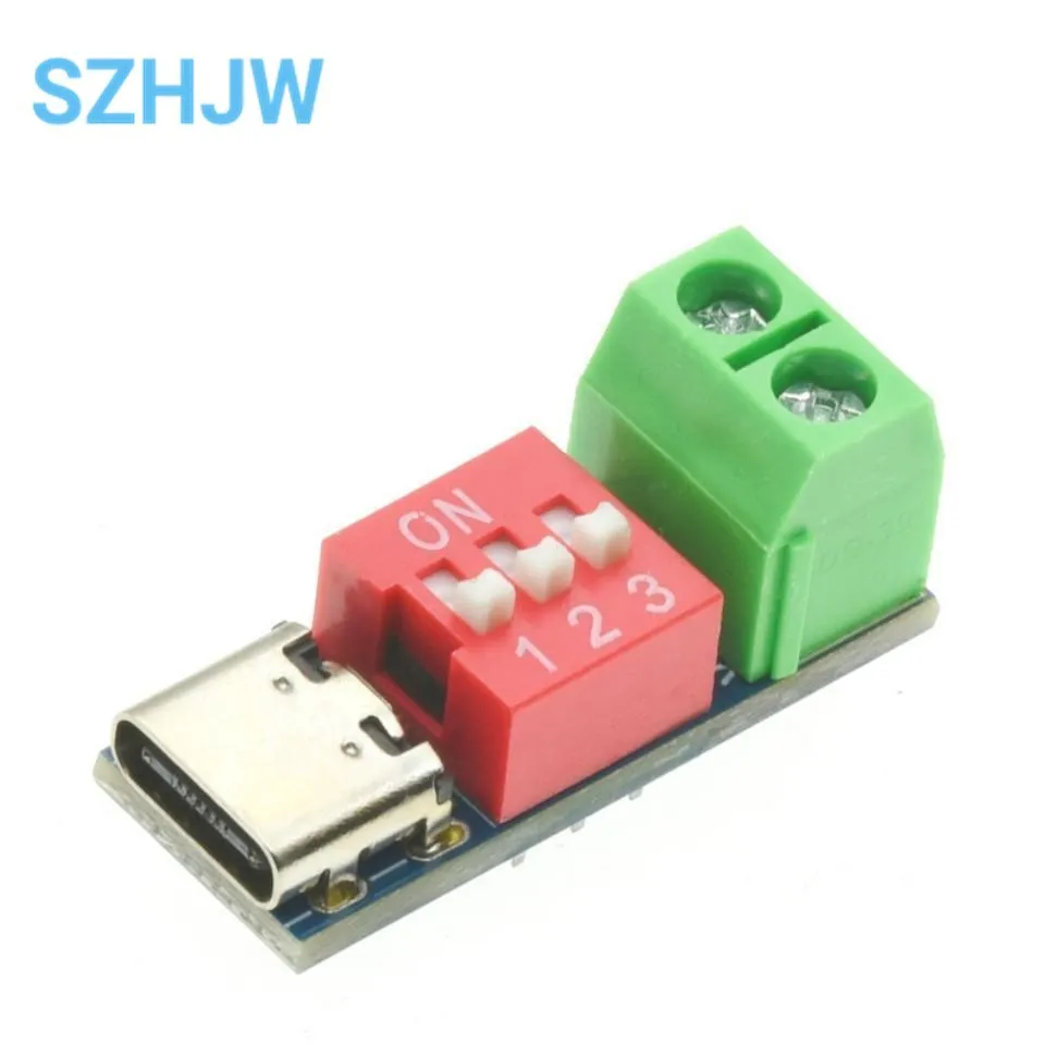 1/5/10pcs Type-C PD QC Trigger 5V~20V Dial Code Adjustment DC Voltage Power Module Dial Adjustment Voltage Fast Charging Decoy