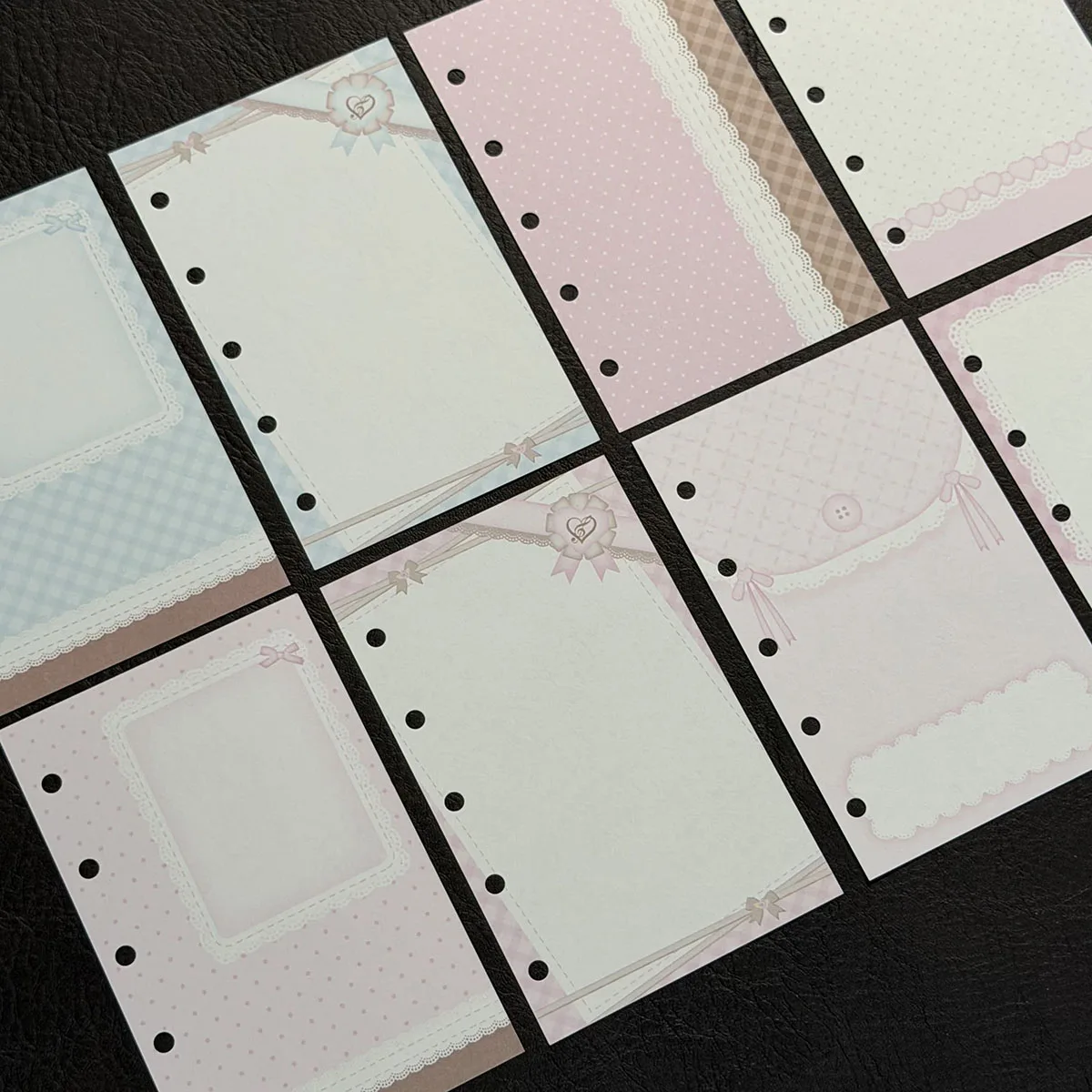 A7 M5 Loose Leaf Refill Pages 48 Sheets 8 Designx6 Paper Insert for Planner Lace Floral Kawaii Scrapbook Journaling Stationery