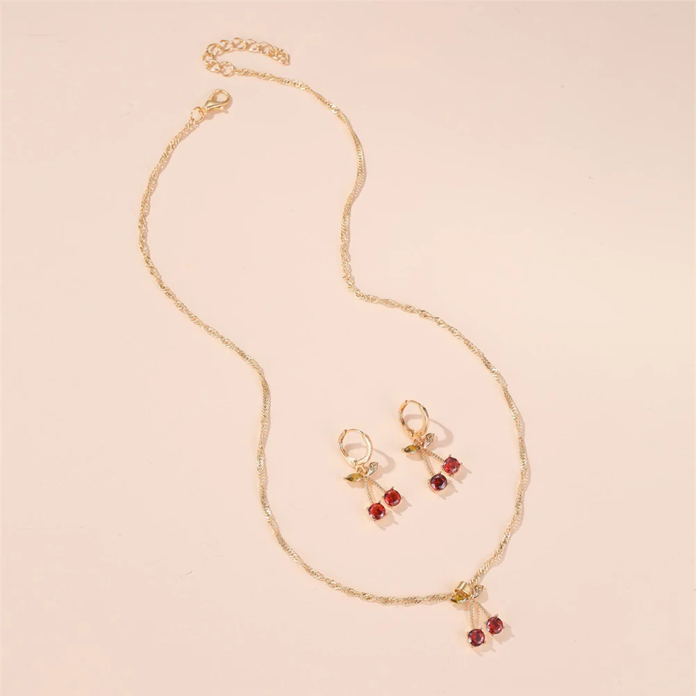 2Pcs Stylish Crystal Necklace Earring Set Elegant Jewelry for Wedding Evening Woman Stone Necklace Earring Perfect Gift