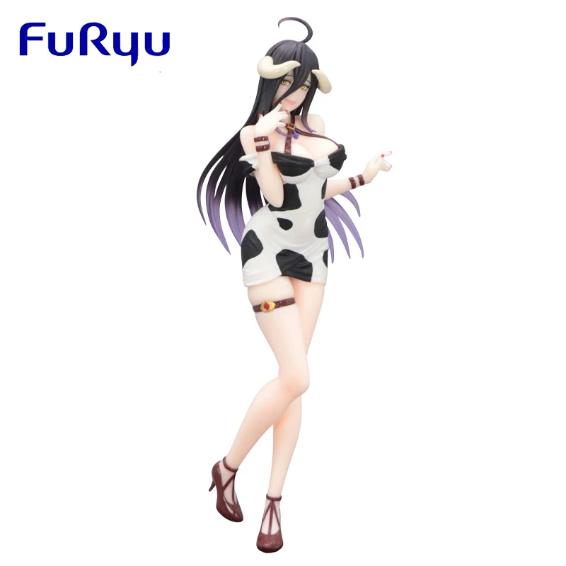 

OVERLORD Original FuRyu Trio-Try-iT Albedo Short Dresses Cow Style Anime Figure 21cm PVC Collectible Model Ornaments Toys Gifts