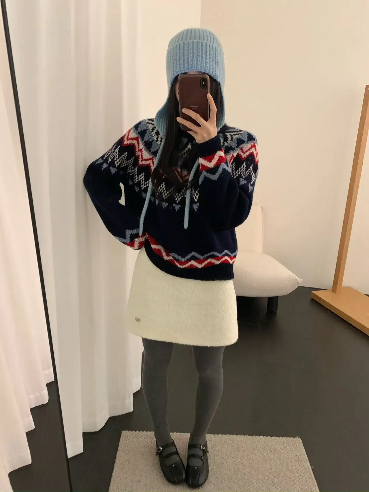 

Простой корейский винтажный вязаный свитер в стиле Fair Isle, свободный крой, полностью шерстяной, мягкий, с круглым вырезом, длинными рукавами, теплый зимний топ