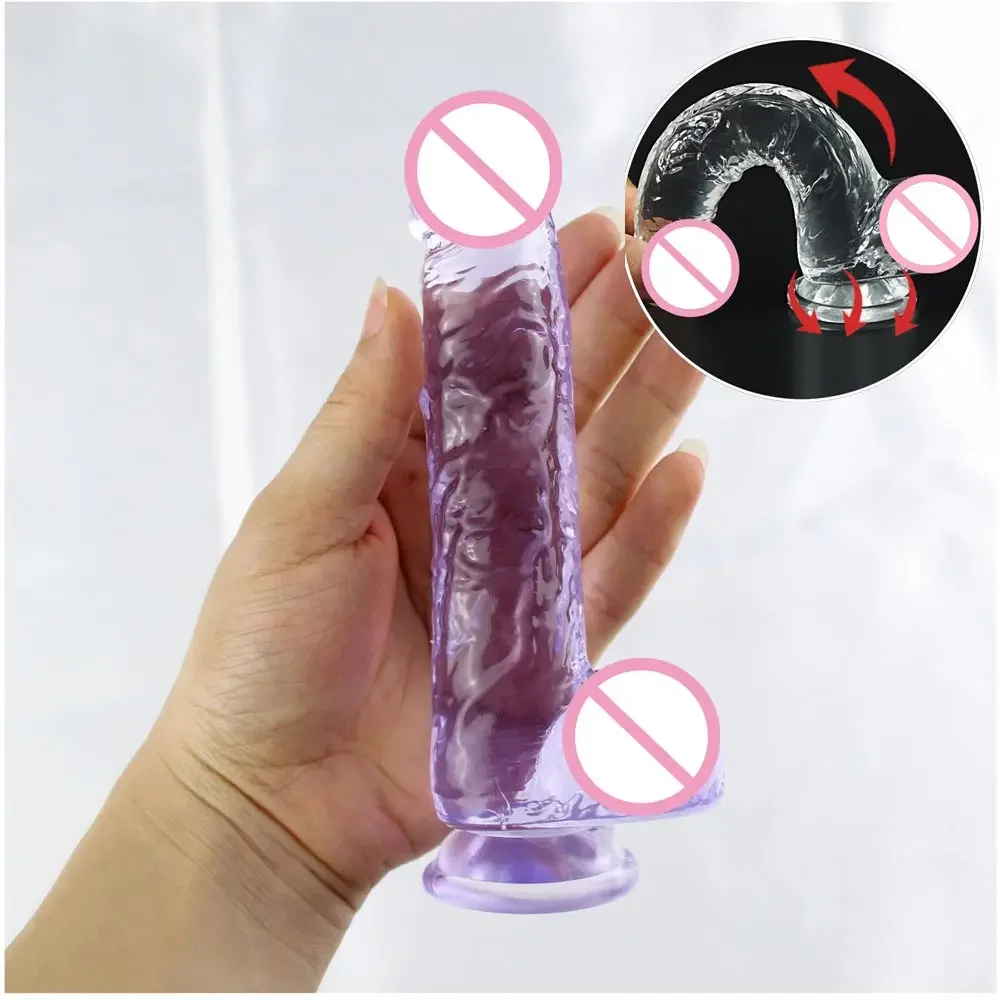 Transparent 3d Women Silicone Anal Huge Dildo Pussy God Woman Point G Didlo Vibrator Men Costume Segriears Bed Cool Chikubi