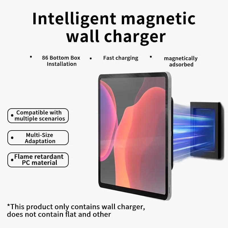 Tablet Wall Mount Charger Holder for Ipad Wall Mount Charger Stand Bracket Magnetic Wireless Charging Socket Android Smart Home