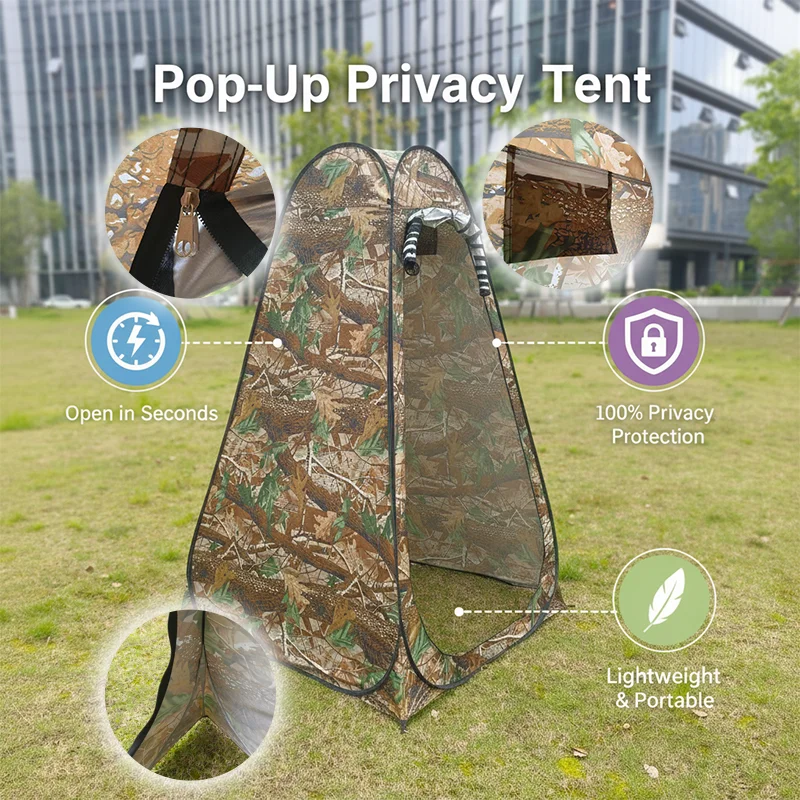 ポータブルポップアッププライバシーテント、屋外シャワー、キャ - Outdoor Camping Toilet Tent のレビューと価格
