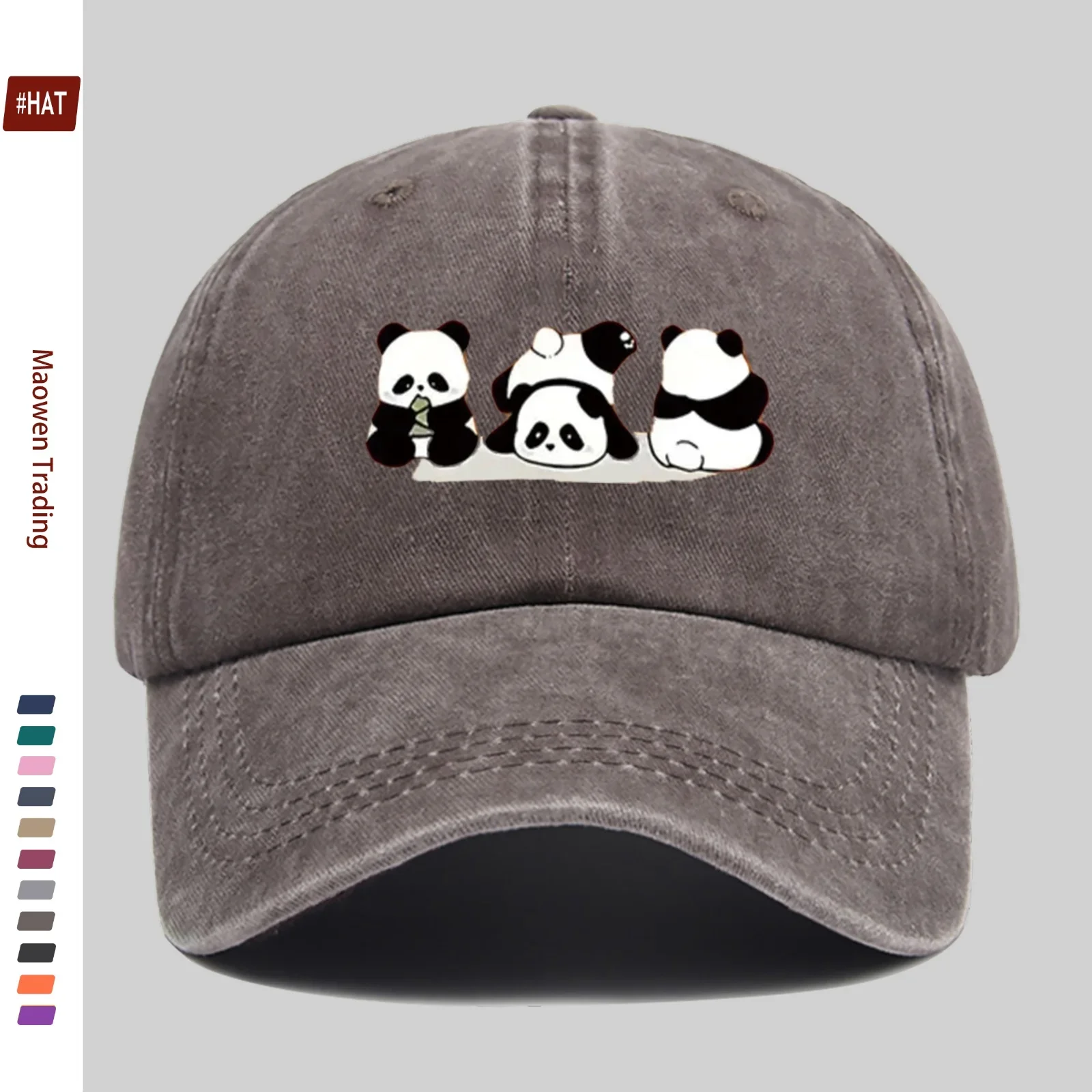 1pc Cartoon Cute Panda Pattern Printed Baseball Cap with Adorable Panda Design Sun Hat, Comfortable And Lightweight Adjustable S