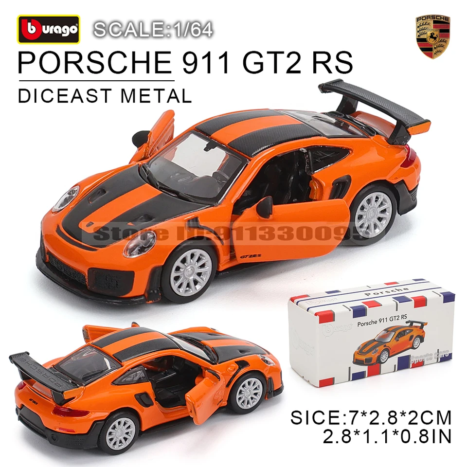 Bburago 1:64 ポルシェ 911 GT2 ターボ S カーモデルコレクション子供