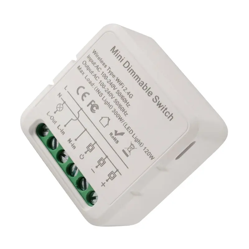 1 PCS Tuya Wifi Smart Dimmers Switch Module Smart Dimmer Switch Supports 2 Way Control Work With For Alexa Google Home