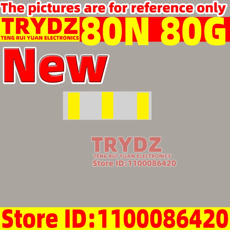 5-1pcs New 80N 80G SMT crystal oscillator remote control signal for automotive maintenance, 3-pin SMT vulnerable component