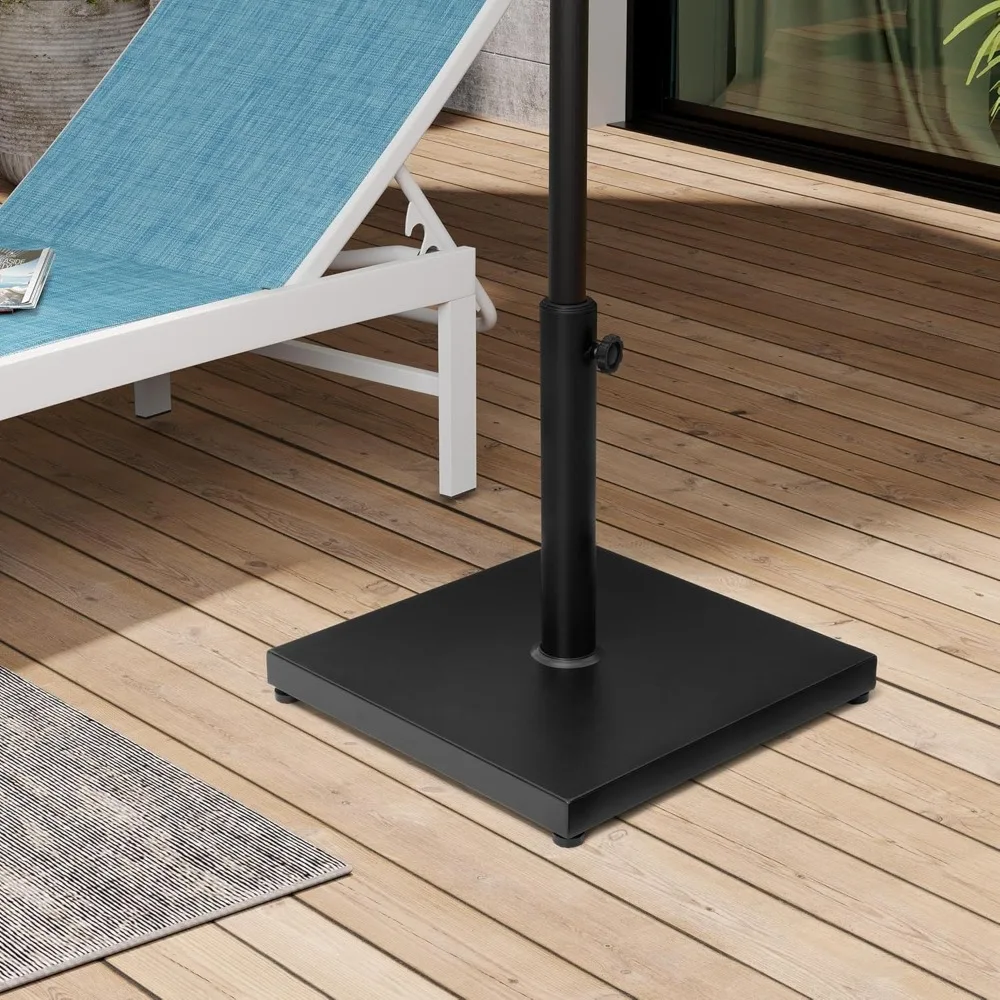 

55lbs Patio Umbrella Base Stand, Outdoor Square Concrete Stand Heavy Duty Market Umbrella Pole Holder, Customized