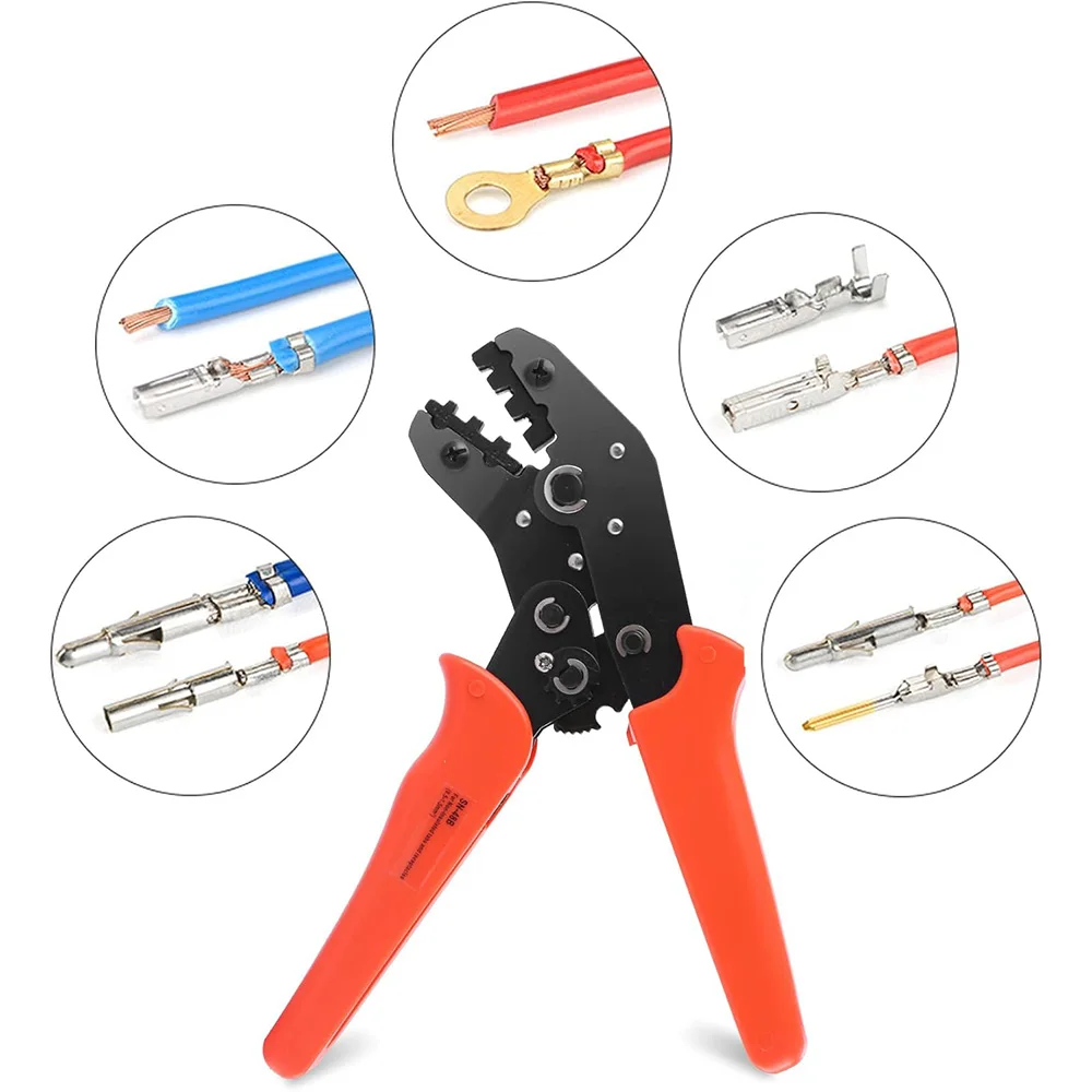 Ratcheting Crimper 26-16 AWG Wire Crimping Tool SN-48B Waterproof Connector Ratchet Dupont Crimp for 0.14-1.5mm² Terminals