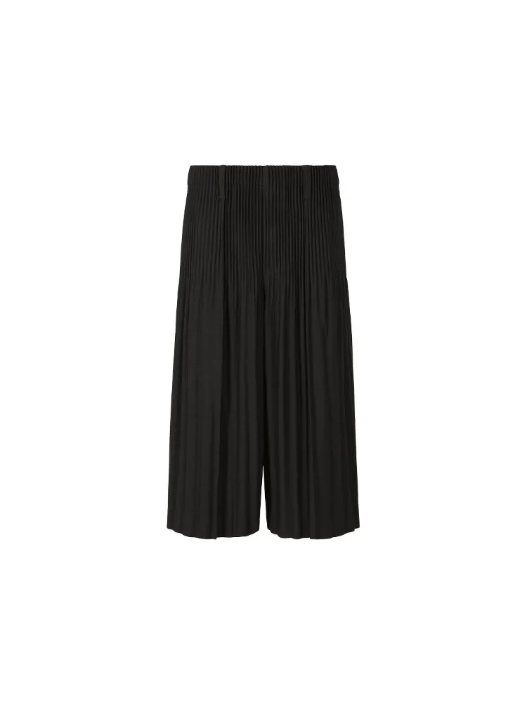 

Miyake Fold 2025 Summer New Straight Leg Wide Leg Pants, Seven Part Loose Casual Pants, Fashion Korean Edition Men's Pants