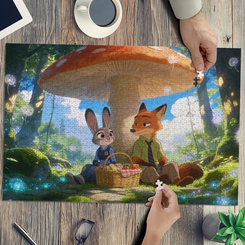 ディズニー ズートピア ジュディ・ホップスとニック・ワイルド ポスターパズル 1000ピース |   高難易度、大人向けの教育エンターテイメントゲーム、ギフトに最適