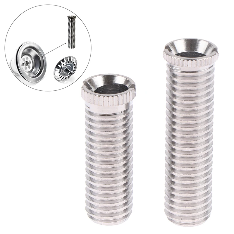 Kitchen Sink Strainer Screws Plug Screw Bolt 34/45mm Stainless Steel Threaded Screw Connector Kitchen Fixture Parts