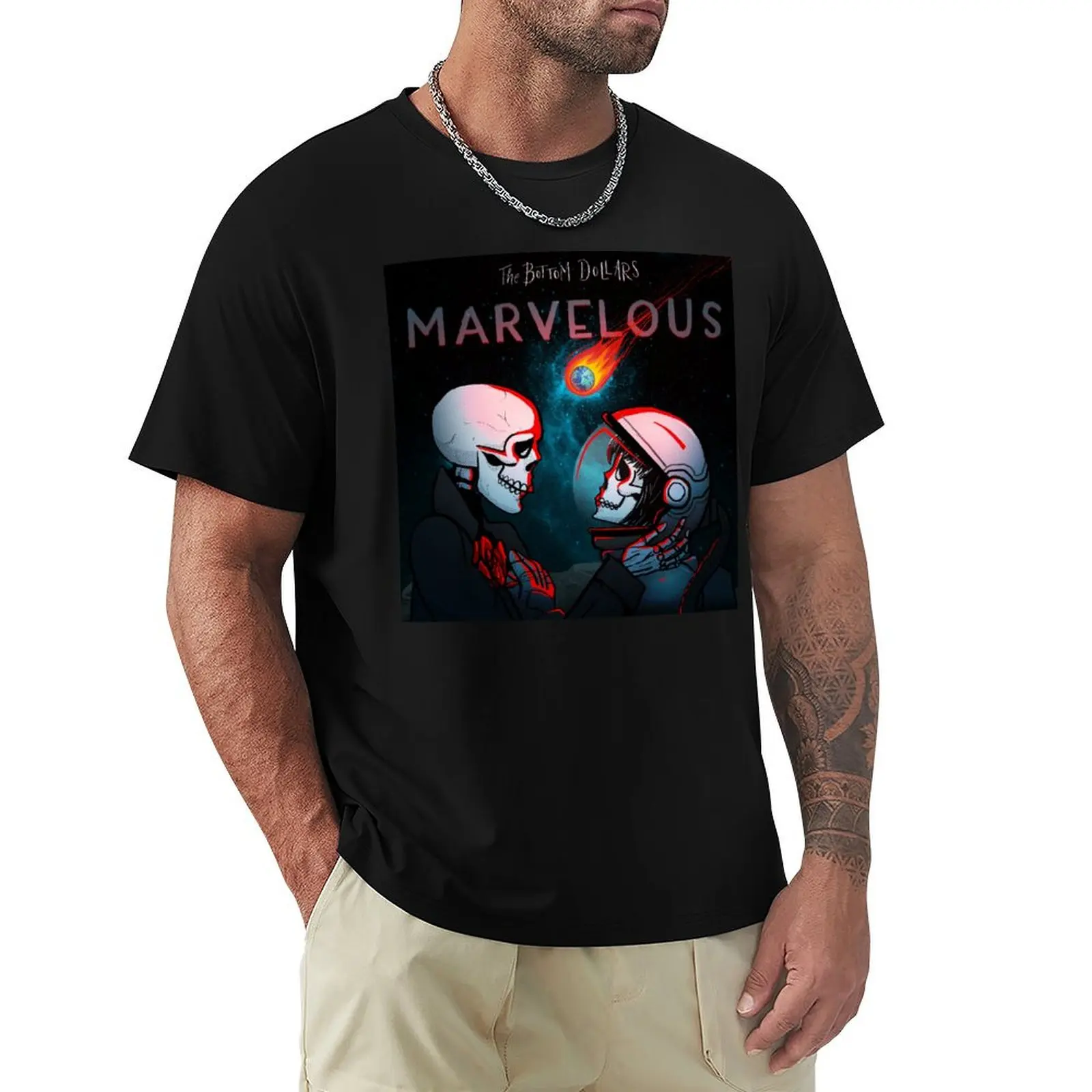The Bottom Dollars - Marvelous LP Cover Art by Ana Becker T-Shirt Basic Short Sleeve Cotton Blend T-Shirt
