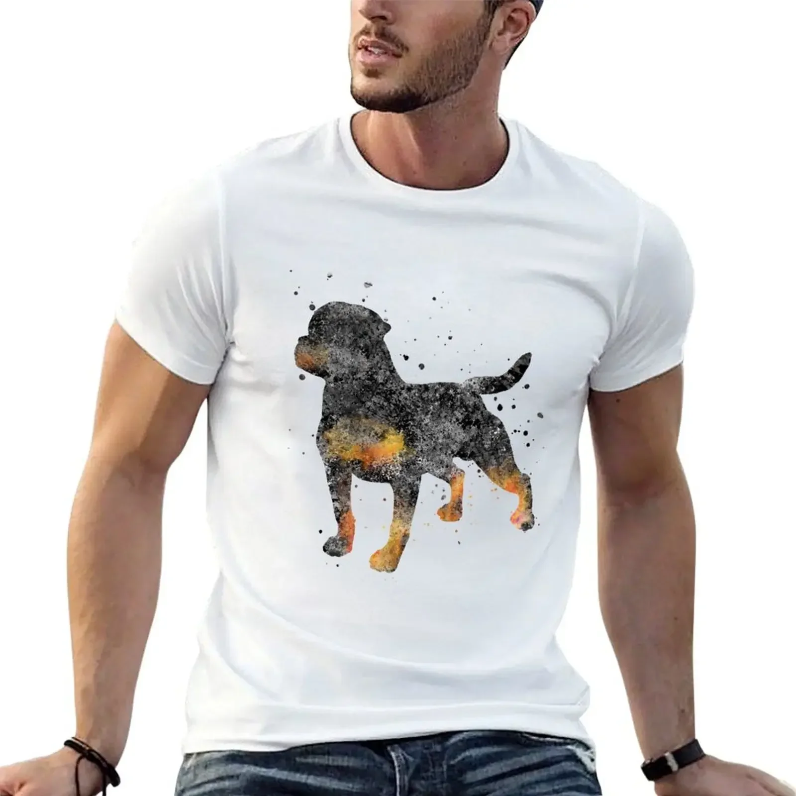 

Rottweiler T-Shirt blue archive customs design your own t shirts men