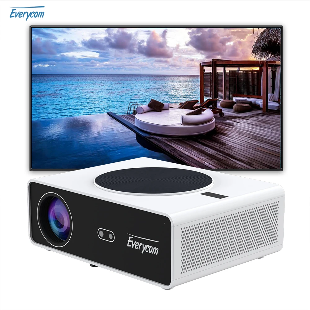Everycom Q10W  Smart For Android 12 TV Home Theater  Video Projecteur 1080P Projector 4k Projector 4k Beamer