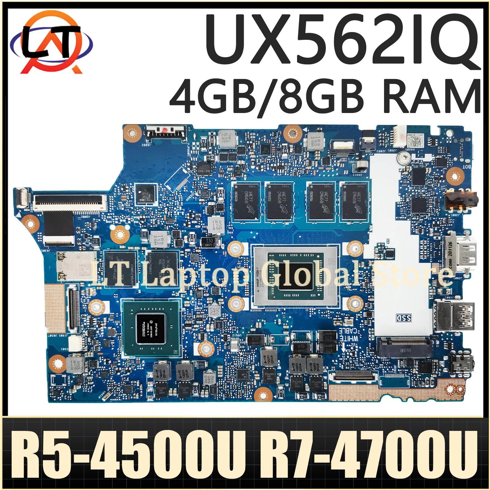 

LT Laptop UX562IQ Mainboard For ASUS ZenBook Flip 15 UX562I UX562 Q507IQ Motherboard With R5-4500U R7-4700U 8GB/16GB-RAM V2G