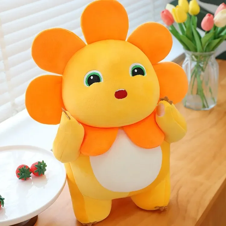 かわいいひまわりネイルロンぬいぐるみ漫画笑顔恐竜面白いかわいいぬいぐるみアニメソファ枕部屋の装飾子供の誕生日プレゼント