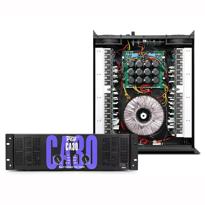 

Hot Sell 3U CA30 2*1300W Two Channel Power Amplifier Class H Stereo Sound System High Power Stage Professional Amplifier Factory