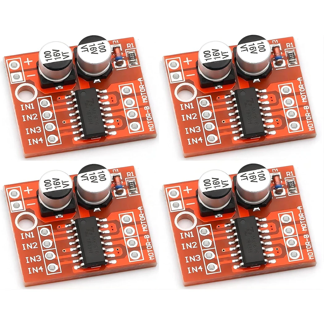 Dual H-Bridge DC-Schrittmotor ersetzt L298N Mini 1,5 A 2-Wege-DC-Motortreibermodul Vorwärts- und Rückwärts-PWM-Geschwindigkeit