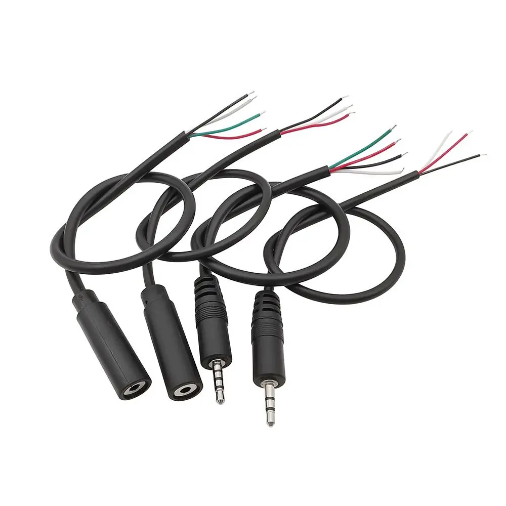 1Pcs 2.5mm/3.5mm Audio Plug Jack 2/3/4Pins 30cm Length Earphone Mic Repair Cable DIY Audio Extension Wire Male Female Connector