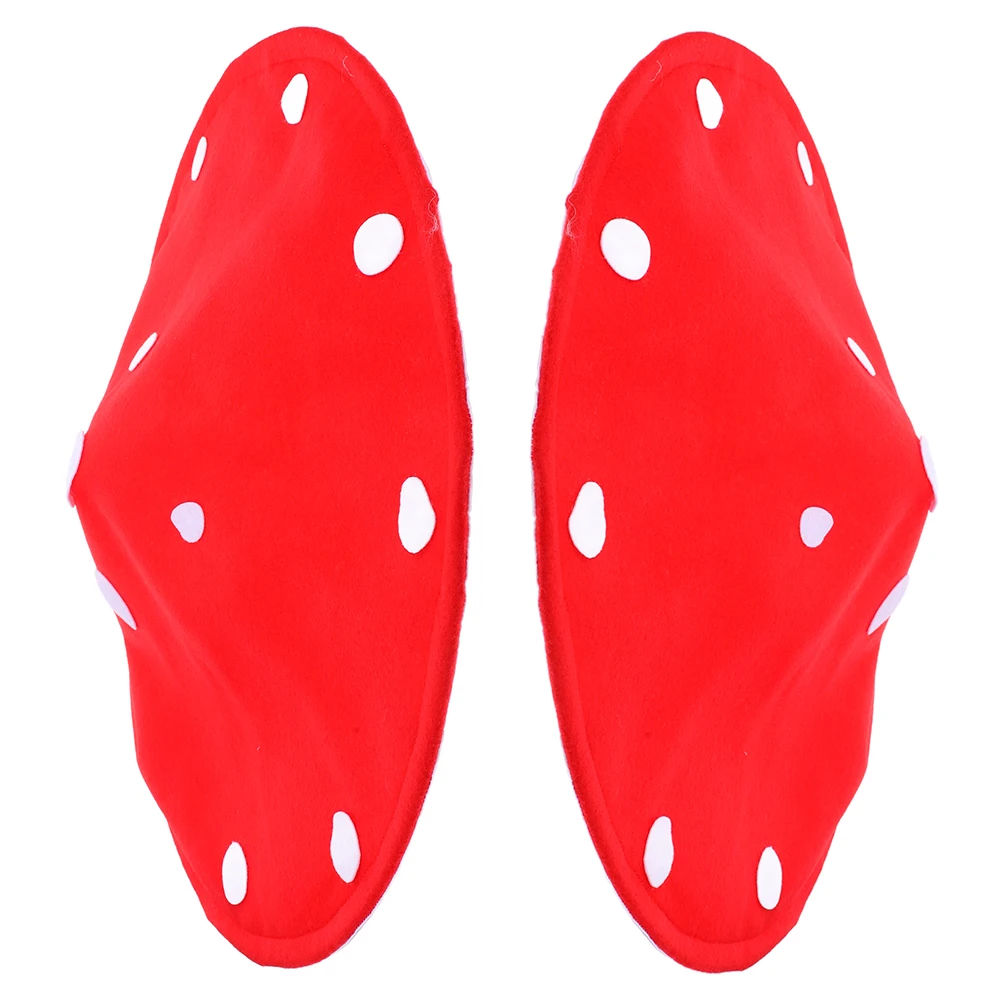 

2 Pcs Elf Mushroom Cosplay Costume Big Non-woven Funny Food Gnome