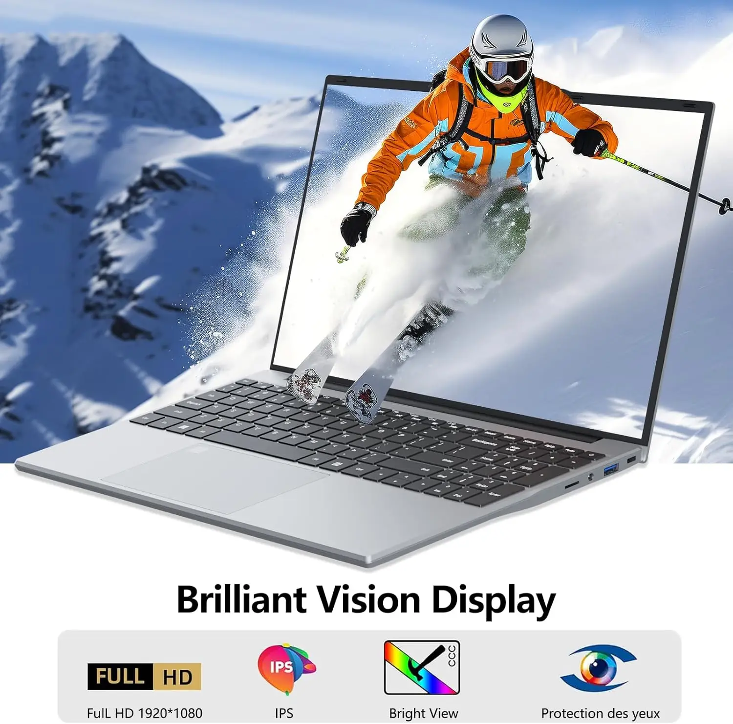 Portátil Xiaman de 15.6 pulgadas, ultrafino, con procesador Intel Core i3-6100U, 16 GB de RAM, SSD de 1 TB/2 TB, ideal para oficina y estudio, con Windows 11.