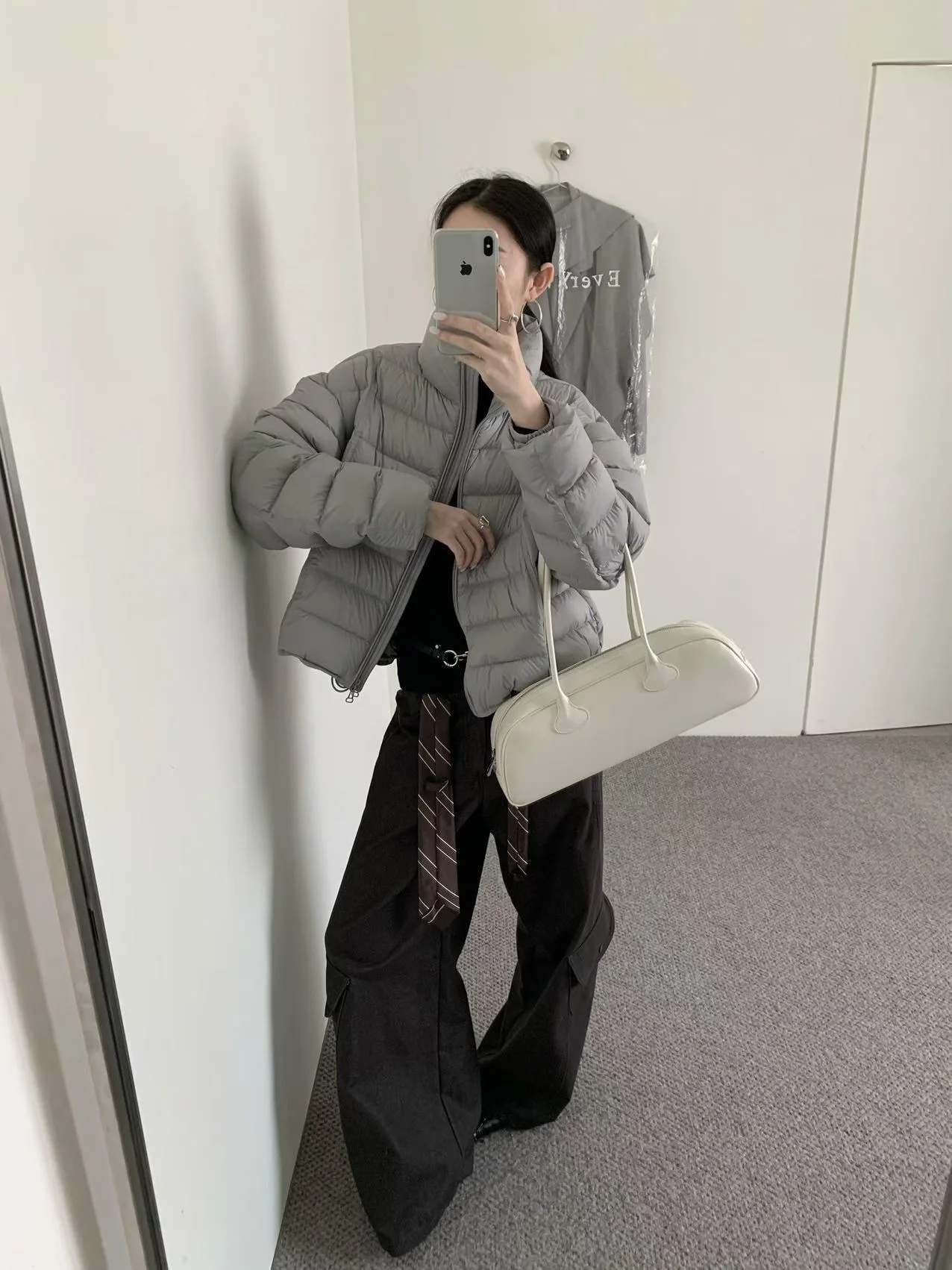 Damska krótka kurtka puchowa - Nowy styl jesienno-zimowy, modna kurtka puchowa z podwójnym kołnierzem, ciepła, gruba, uniwersalna, modna.