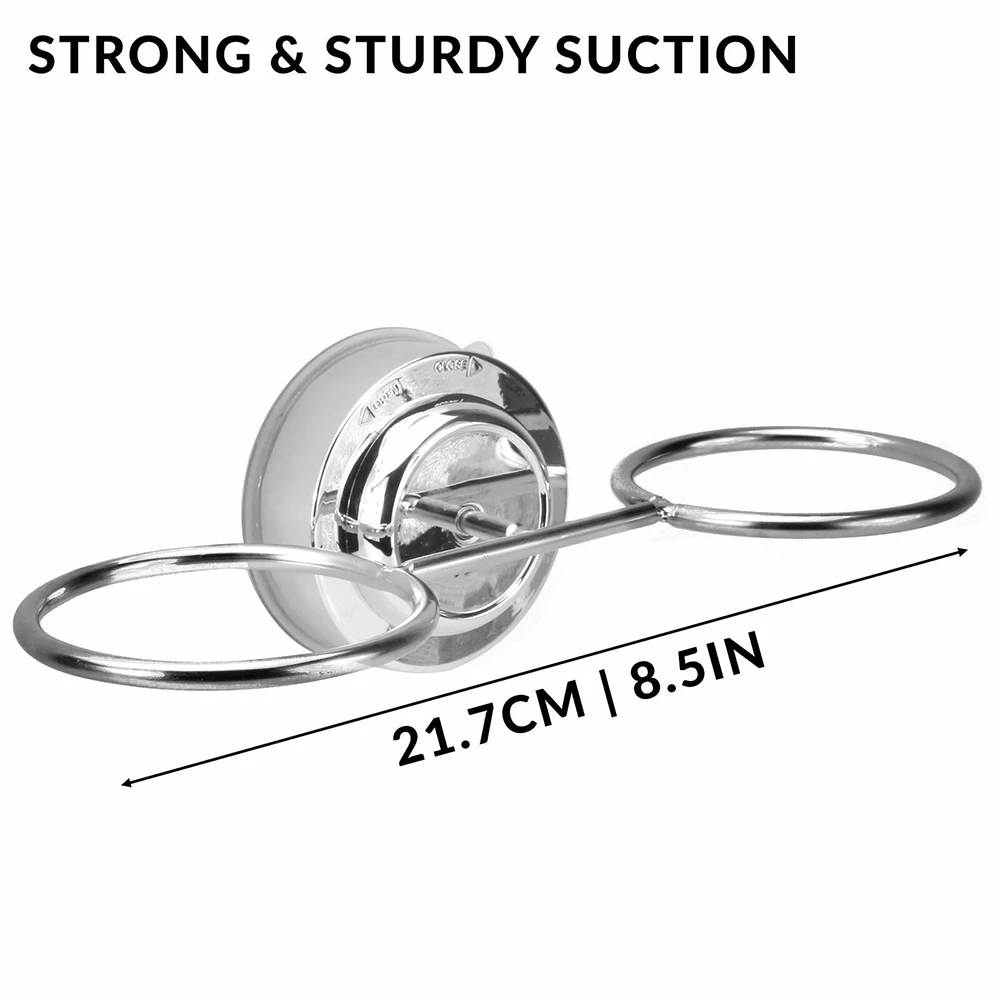 

Toothbrush Holder Suction Cup Holder Bathroom Anti-rust Chrome Accessories Double Kits Plastic Stainless Steel