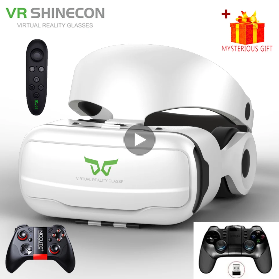 

Shinecon VR Glasses Headset 3D Virtual Reality Device Helmet Viar Goggle Lenses For Smartphone Smart Cell Phone Realidade Viewer