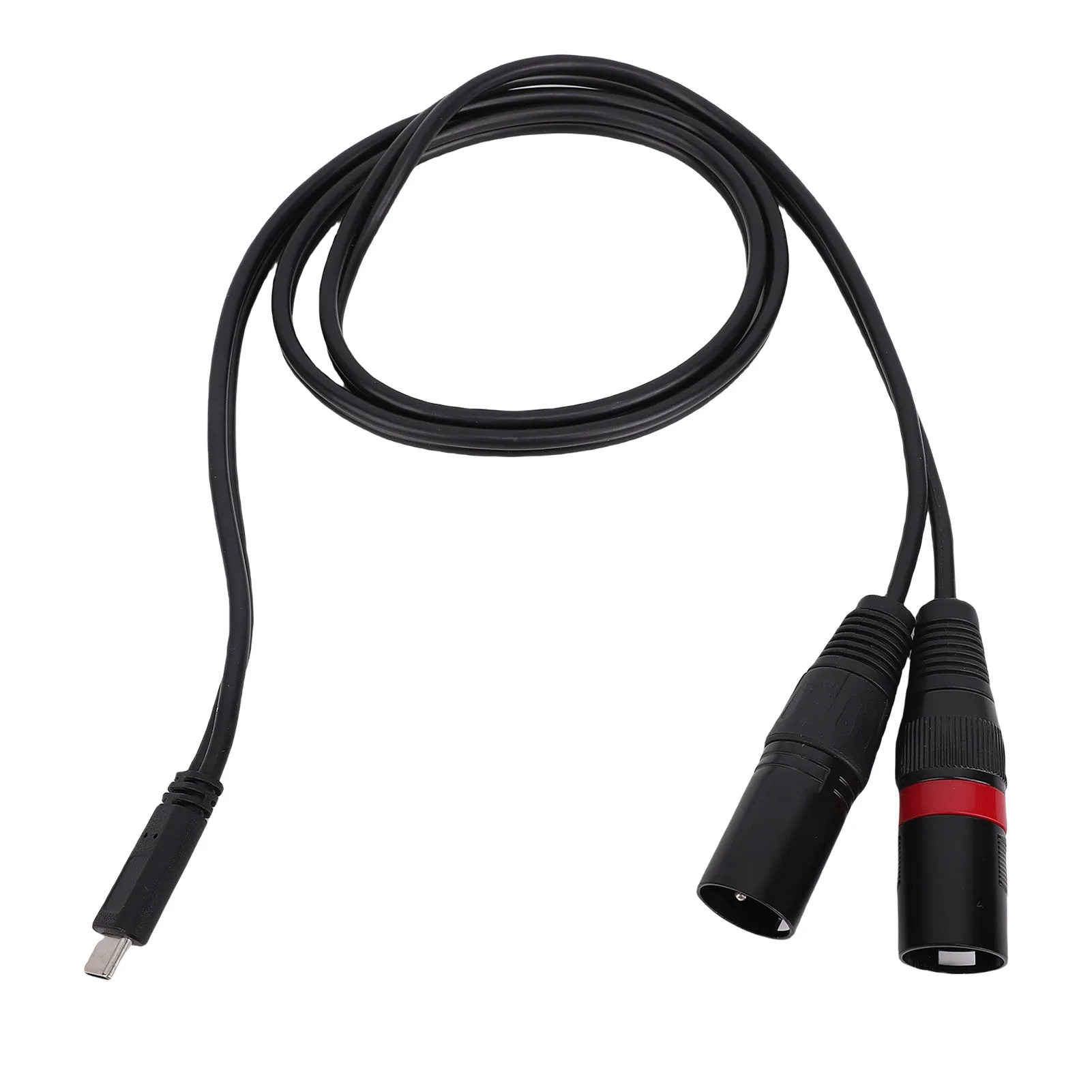 Type C To Dual XLR Cable Type C to Dual XLR Cable Y Splitter USB C to XLR Male Audio Cord for Phone Power Amplifier Active