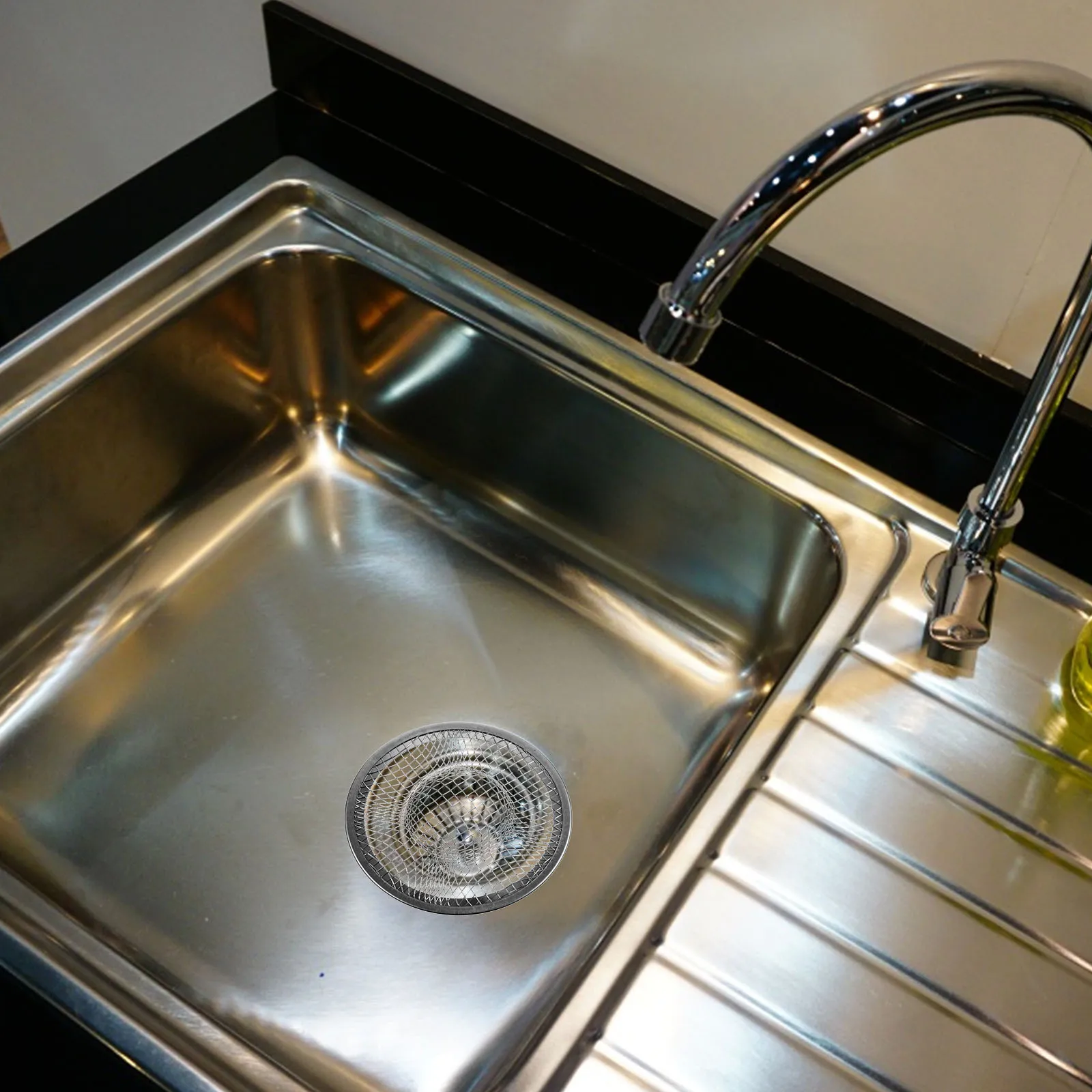 

20 шт., сетчатый фильтр для раковины из нержавеющей стали, высокая твердость, износостойкий, для кухни, ванной комнаты, сетчатый сливной фильтр, корзина