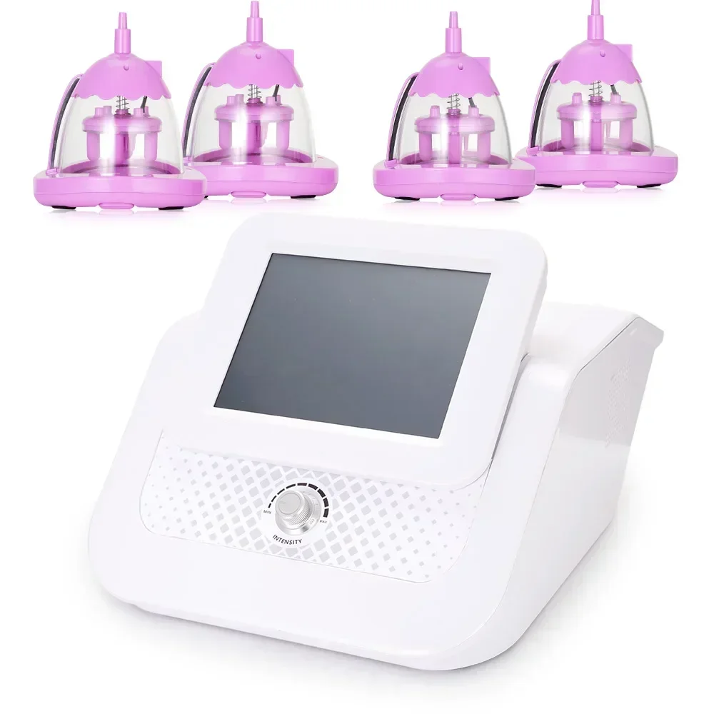 Portable 4 Cups Vacuum Micro Current Suction Massager Breast Enlargement Augmentation Fast Machine for Women's Beauty Care