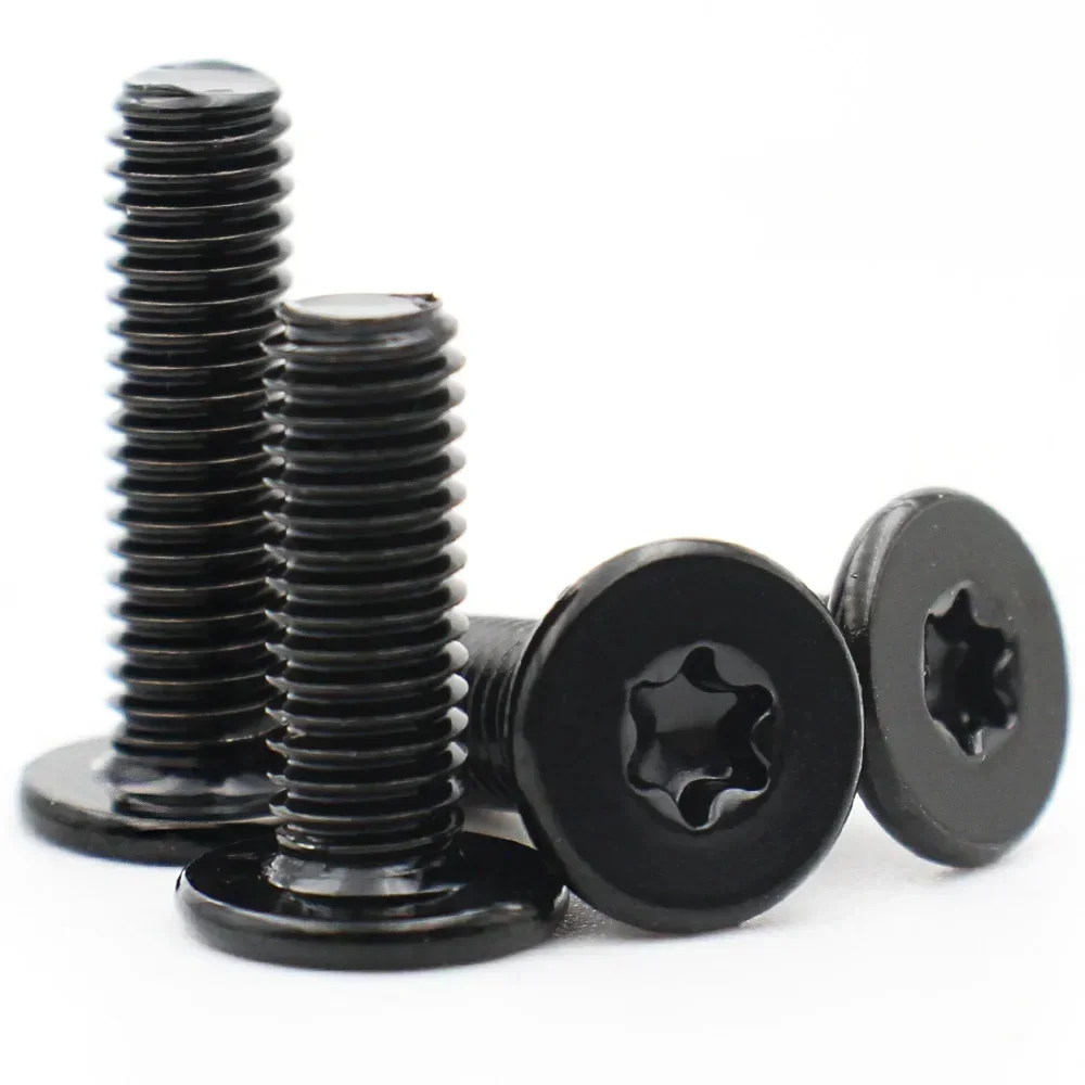 30/10/5 peças m2 m2.5 m3 m4 m5 m6 m8 métrica preto 304 aço inoxidável seis lóbulos torx ultra fino super baixo parafuso de cabeça de wafer plano