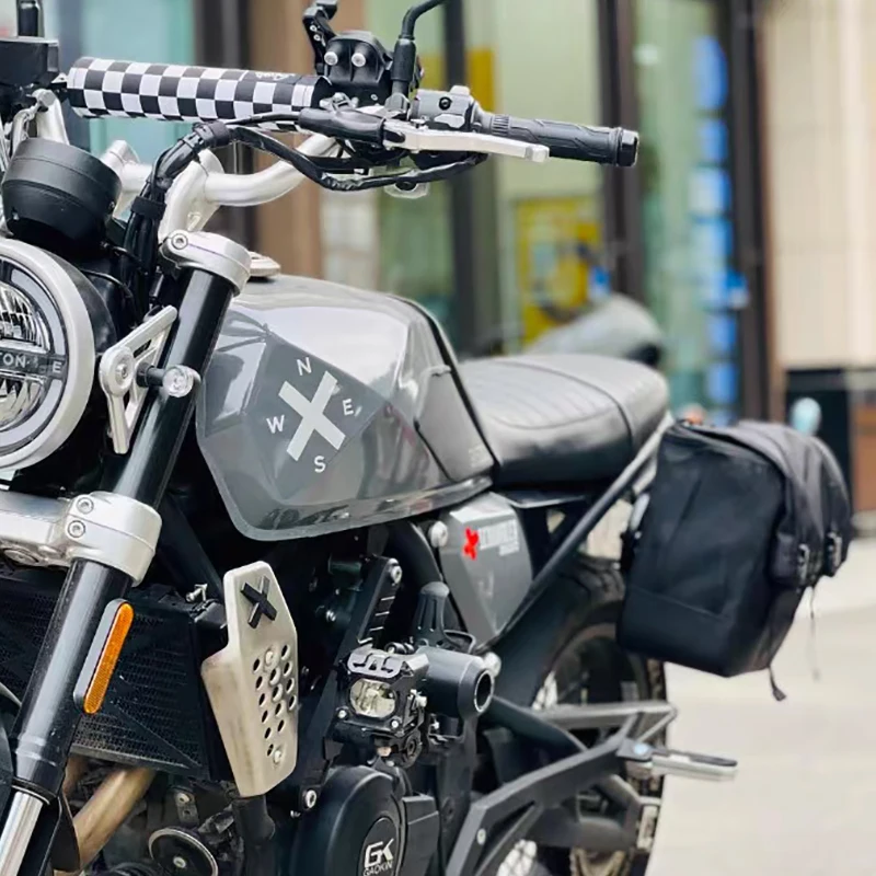 Motorcycle Tail Bag Travel Luggage Side Bags Rack Trunk Back Seat Bag with Shoulder Straps Backpack For Brixton Crossfire 500