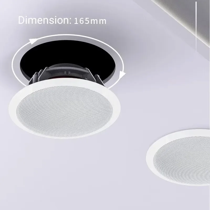 High Quality Bluetooth 5.0 Wireless Ceiling Speakers Smart HIFI Home Theater 20W Metal Grill Ceiling Speaker System Frameless