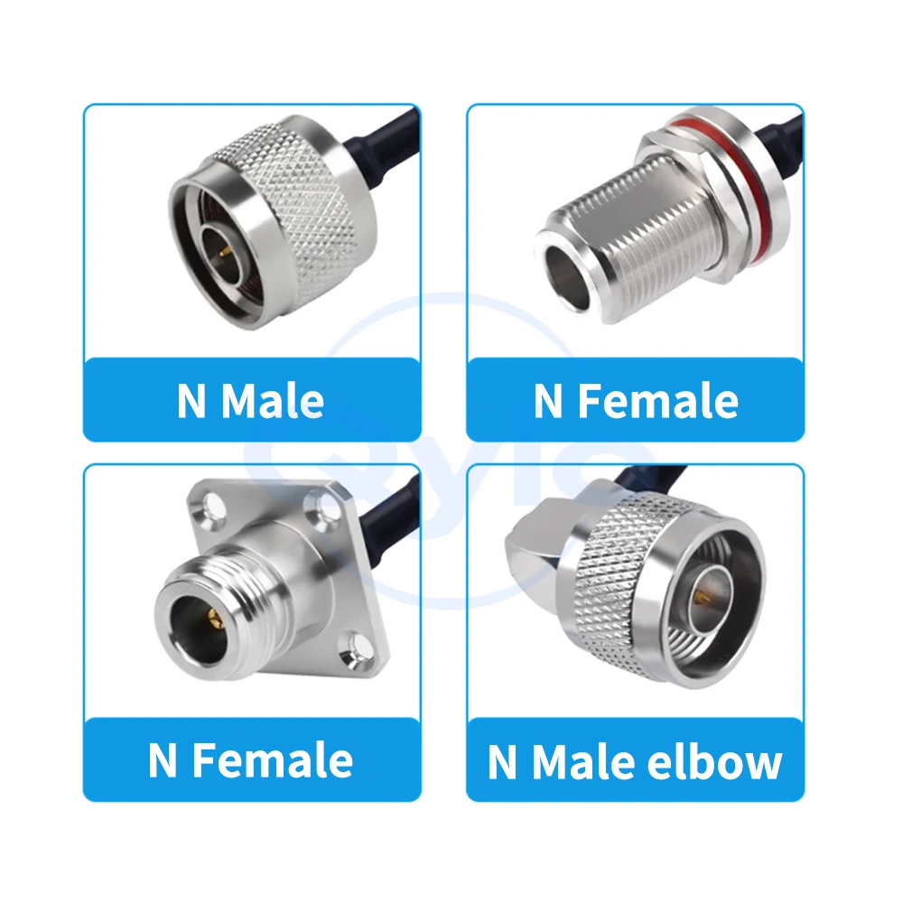 N-to-N Adapter Cable RG402 Red Semi-Flexible High-Frequency RF Cable N-Male/N-Female Adapter Cable 18G (1 pcs)