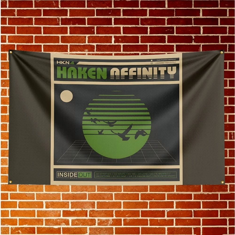 Haken Music Flag Banner For Fan Cave Watch Party Tailgate Gathering Indoor Outdoor Backyard Home Festival Ornament Supply