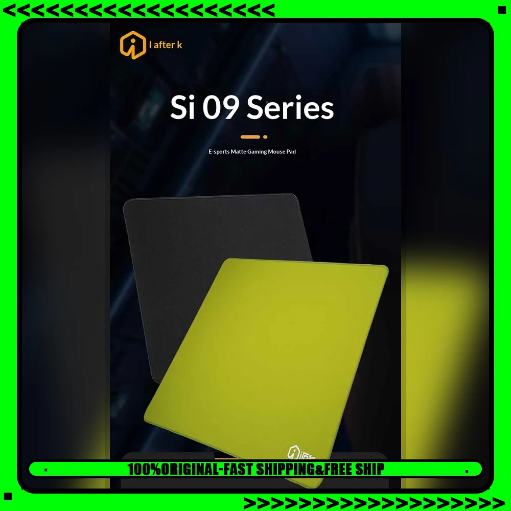 IROK Si09 Gaming Mouse Pad XSoft Mixed Fiber Cloth 5mm Rubber Base Stitched Edge Green Black