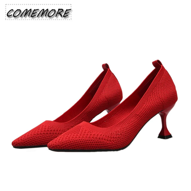 2024 Women\'s Pumps Summer Shoes Elegant High Heels Sexy Classic Pointed Toe Slip-on Wedding Party Fashion Female Shoes for Lady