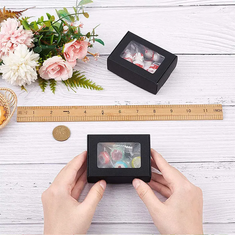 10/20/30/50 قطعة كرافت ورقة كاندي صندوق الشوكولاته الصابون هدية صناديق التعبئة والتغليف لحفل زفاف عيد الميلاد استحمام الطفل #4