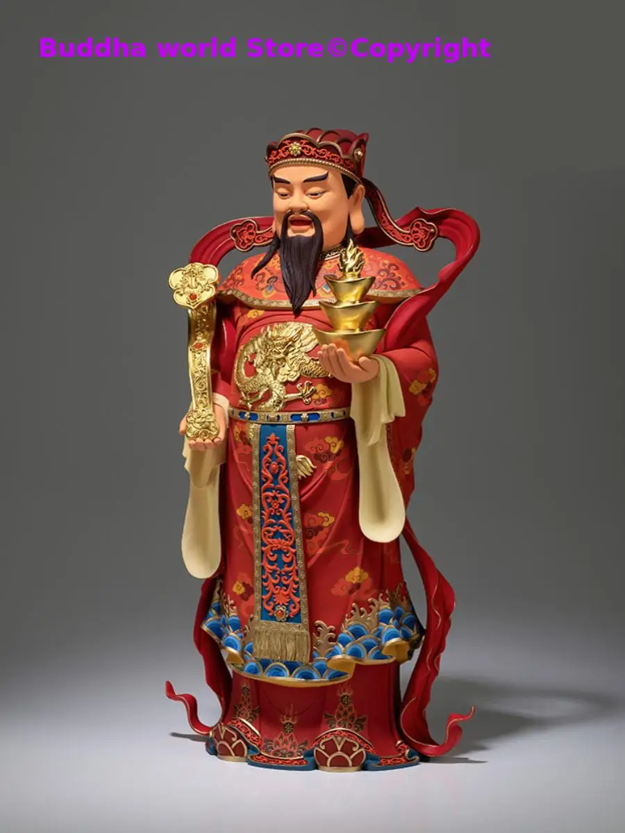Global Limited High end God of Wealth CAI SHEN YE Family Protection copper carving 100% Handmade Boss luxury lucky decoration