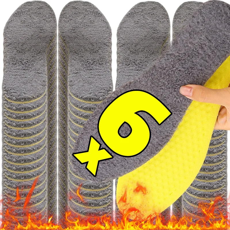 Men Shoes Outlet - Winter Thermal Insoles Men Women Shock