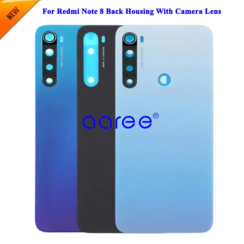 Grade AAA Back Cover Housing with Camera Lens For xiaomi Remi Note 8 Back Housing Back Cover Door with Adhesive