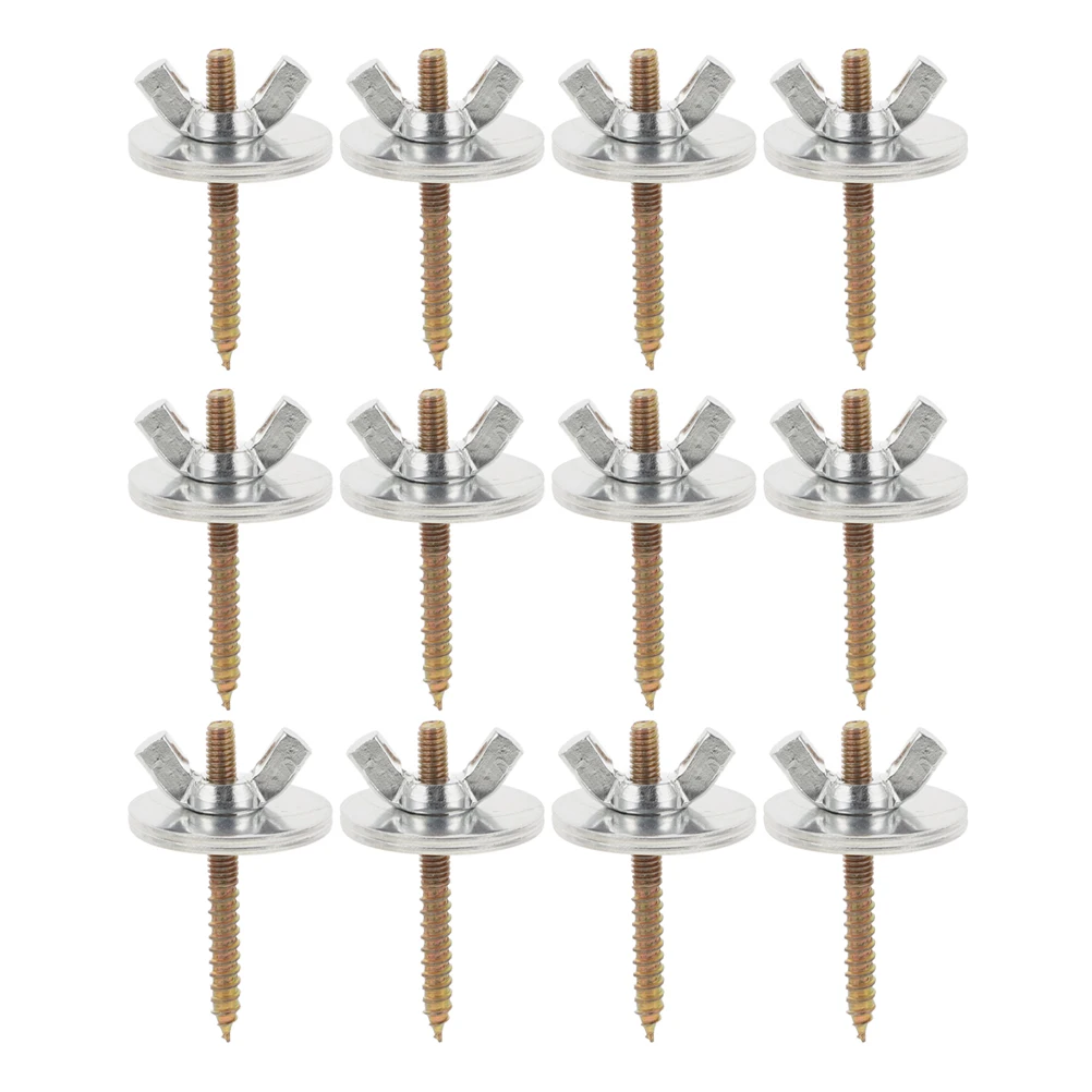 

12Sets Birdcage Screws Kit Essential Bird Supplies Fastening Nuts Easy Installation Multifunctional Design Cockatiel Accessories