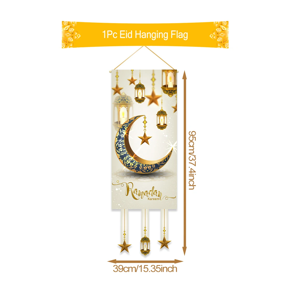 Eid Mubarak Hangende Vlag Ramadan Kareem Banner Ramadan Decoratie Voor Home Islamitische Moslim Feest Decoratie Eid Al Adha Geschenken