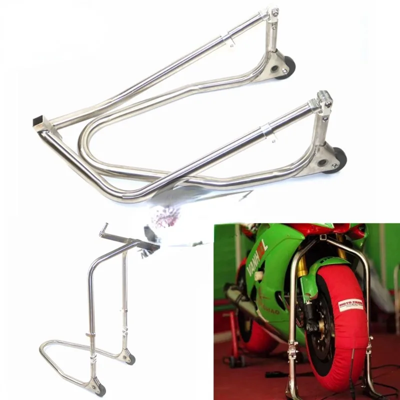 before Motorcycle Race Repair Samsung Big Front Frame Stainless Steel Frame Standing Frame Adjustable Height