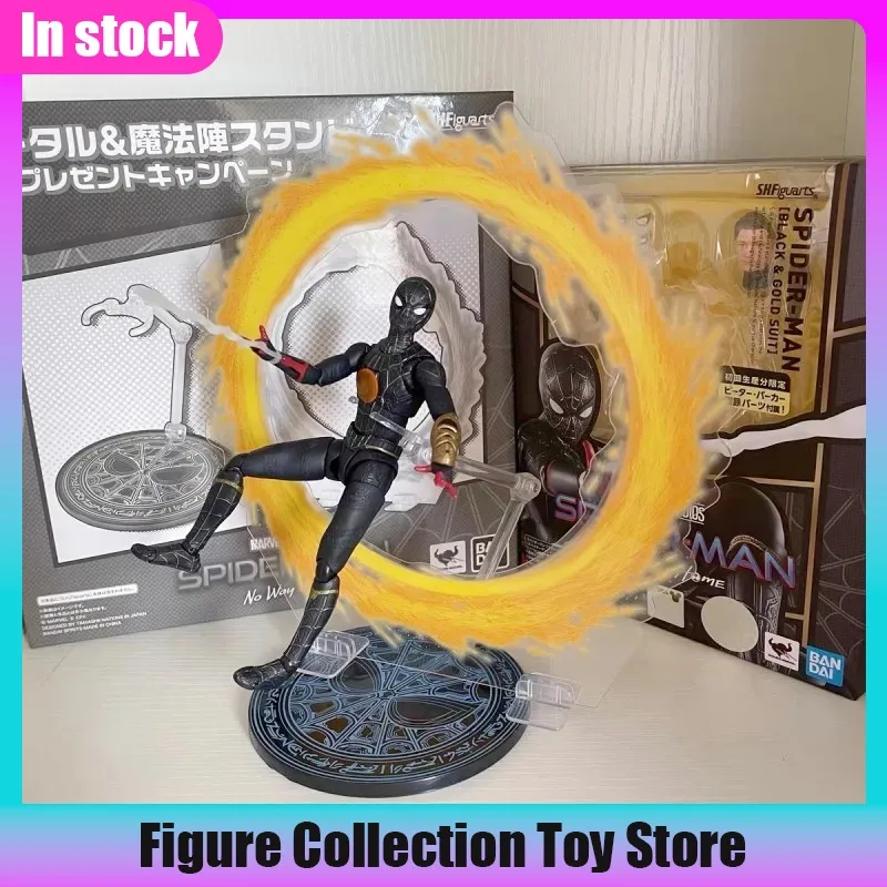 

Оригинальная коллекционная фигурка SHF Marvel Spiderman: Нет пути домой, в черно-золотом костюме, модель для декора, лимитированная серия