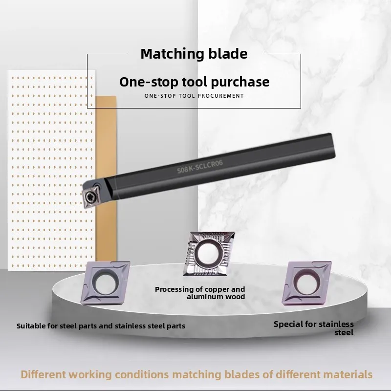 

8mm CNC Tool Bar Set CNC Grooving Threading SCLCR SDACR SDNCN SNR MGEHR Carbide Inserts CCMT DCMT